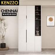 ⚡️LIKE BUG⚡️260CM Extra Height Moden Minimalis Elegan Chennai Wooden Wardrobe almari baju