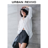 URBAN REVIVO กางเกงสตรีกางเกงขาสั้นสวยหรู