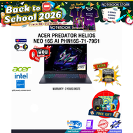 [ผ่อน 0% 10 ด.]ACER PREDATOR HELIOS NEO 16S AI PHN16S-71-79S1 /Ultra 7-255HX /ประกัน 3 Years Onsite