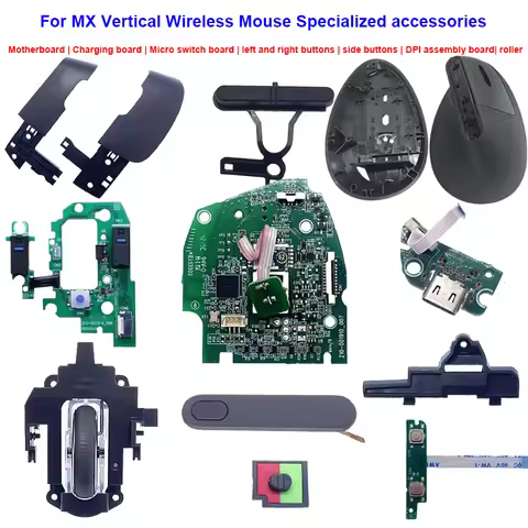 Repair Parts MX Vertical Wireless Mouse shell Main Board Charging Board Micro Switch Board Left Righ
