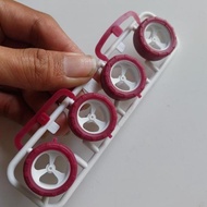 REP TAMIYA 95634 SMALL DIA TYRE, NERROW TIRES 3 SPOKE CARBON PROJECT D