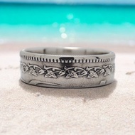 巴基斯坦 1981年 1盧比 硬幣戒指，獨特巴基斯坦戒指，男士巴基斯坦戒指