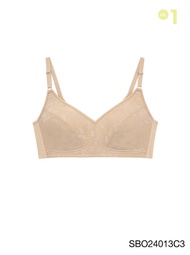 Sabina Function Bra Level 1 เสื้อชั้นใน ไร้โครง รหัส SBO24013C3 - สีเนื้อเข้ม