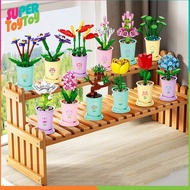 Flowers Building Blocks Sets DIY Toys Gift for Kids Girls Home Decorations