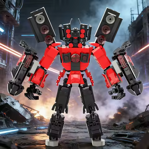 New Skibidii Toilets Action Figures Building Blocks Titan TV King Speakerman Cameraman Construction
