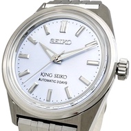 精工 King Seiko SDKS027 手錶，不鏽鋼錶殼，自動機械機芯，藍色錶盤，銀色錶帶，女士款 [二手]