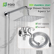 Stainless Steel 304 Square Shower Set Square Overheaded Rain Rainfall Shower Set