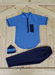 Baju Koko Anak Kombinasi AR-Rayyan-Stelan Koko Terbaru dan kekinian