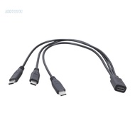 【3C】 multiple Device Type C Power Splitter Cable 3 Way Charging Adapters for Electronics