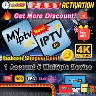 ☽❃▥🔥NEW IPTV4K | MYIPTV4K MYIPTV Subscription Fast Activation (Authorised Dealer) For TX6 TX3 TX6S T95 Android TV Box