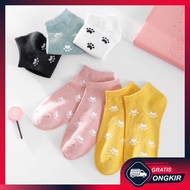 Gratis Ongkir - Kaos Kaki Motif Pola Kaki / Ankle Socks Cute / Kaos Kaki Lucu / Kaos Kaki