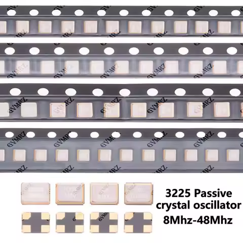 10PCS 8Mhz 16Mhz 20Mhz 24Mhz 25Mhz 32Mhz 40Mhz 48Mhz SMD 4P 3225 Passive crystal oscillator 26Mhz 27