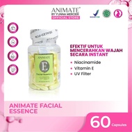 BERKAT ORIGINAL COSMETICS Animate Facial Essence | 60 Capsules Serum Animate Vitamin E | Brightens D
