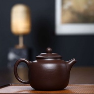 กาน้ำชา Yixing ทำมือ Zisha คลาสสิกของแท้ชุดบ้านกล่องของขวัญกาน้ำชาดินเหนียวสีม่วงกาน้ำชาเพื่อสุขภาพท