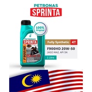 PETRONAS Sprinta 4T F900 HD 20W-50 Fully Synthetic API SN JASO MA2 *SIRIM QAS