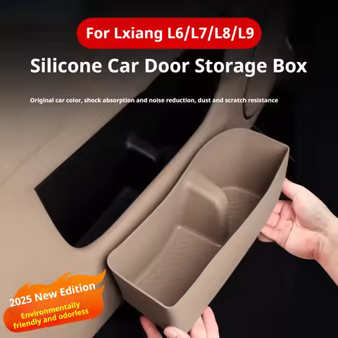 For Li Lixiang L6 L7 L8 L9 Silicone Car Door Storage Box Upgraded car Door Slot Mat Interior Trash B