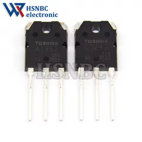 2SA1962-O(Q) 2SA1962 A1962 + 2SC5242-O(Q) 2SC5242 C5242 TO-3P 15A 230V Silicon PNP+NPN Triple Diffus