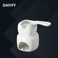 DAFIFY Pre-Seasoned Mini A-grade porcelain Fondue Pot with Stand Butter Warmer Bowl , Cheese Chocolate Seafood Serving Pot