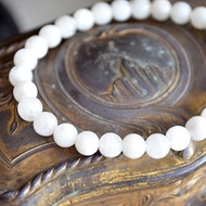 復古簡約白色瑪瑙石小珠手鏈 高貴優雅 日本二手中古珠寶首飾古著