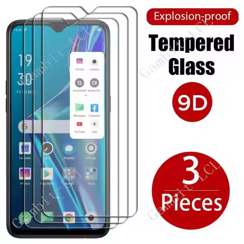 3Pcs Tempered Glass For OPPO A3s A5 A7 AX5 AX7 F7 F9 R15 R17 Pro RX17 Neo A1k A11 A12 A31 A9 (2020) 