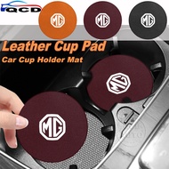 MG Fiber Leather Car Cup Holder Pad Noise-Reduction Cup Mat For HS ZS EP MG5 MG3 MG4 EV 4 5 6 GM Mul