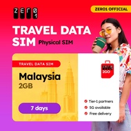 Malaysia SIM Card 7 days 2GB Data | 4G/5G | Zero1 2GO full speed Travel Data SIM