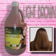 Golden shine Cellophane hair color treatment  LIGHT BROWN  1/2 gallon