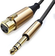 XANHAM XLR Female to 1/4 Inch(6.35mm) Male 16 Feet/5 Meter TRS Balanced Cable XLR to Quarter Inch Ja