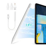 ปากกาสไตลัสรุ่นที่ 2 พร้อมสายชาร์จแม่เหล็ก, ใช้ได้กับ iPad A16/10/9/8/7/6, Mini 7/6/5, Air 5/4/3, Ai