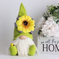 1pc Bumble Bee Striped Gnome Festival Sunflower Doll Honey Bee Elfs Home Dwarf Plush Beard Faceless 