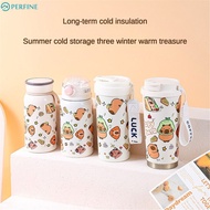 420ml Large Capacity 316 Stainless Steel Capybara Insulated Water Bottle Cartoon Leakproof Children'