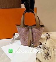 全新閒置✨全港最平 ‼支持面交陪驗 ‼🌈Hermes Micro Picotin 14 Lucky Daisy H083697CKAD Chai 棕色💖可手拎 👏現貨 支持陪驗 #女裝手袋 #包包#h