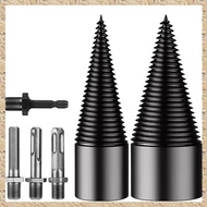 (KYSB) Firewood Log Splitter 42mm+32mm Firewood Detachable Drill Bit Wood Splitter Drill Bit Black S