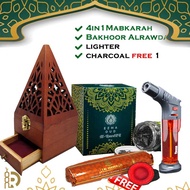 Oud Al Rawdah Bakhoor premium bukhoor Oud Wood 35g Alrawdah (Set ) | Ezma