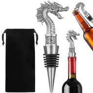 Portable Dragon Head Design Metal Wine Stopper Wine Accessories Saver Men's Gift