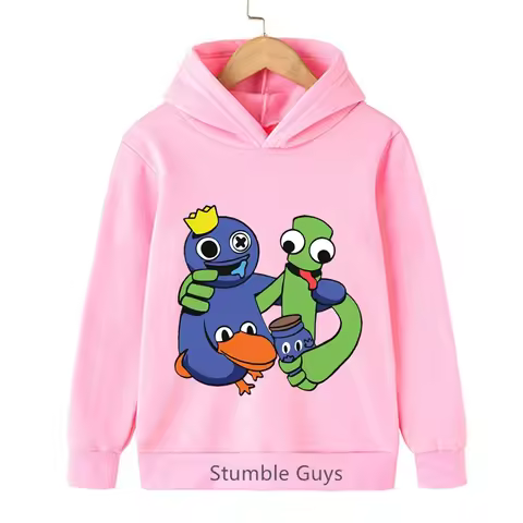 Spring Autumn Kids Roblox Hoodie Rainbow Friends Fashion Sweatshirt