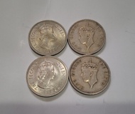 香港伍毫硬幣 - 英女皇及英皇喬治六世頭像