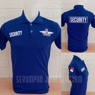 SECURITY T-SHIRT WHITE WINGS LOGObiru FULL EMBROIDERY - SECURITY COLLAR T-SHIRT WHITE WINGS LOGO SHO