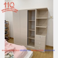 Tủ nhựa đài loan cánh trượt_kèm kệ trang trí