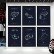 Nurburgring Monza Circuit Wall Art F1 Silverstone Track Circuit Canvas Painting Poster Motorsport Ra
