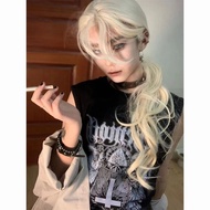y2k y2k t-Shirt y2k Top Asian Culture Women's Clothing y2k Short-Sleeved Clothes Handsome Dopamine V