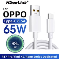 HdoorLink Oppo 6.5A Type-C Quick Charger Cable 65W Super Flash Charge USB Data Cord Support VOOC Fast Charging Cables