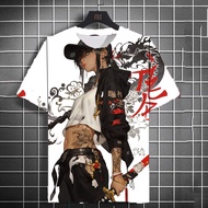 Japanese Samurai Katana Tattoo Girl T-Shirts 3D Print Personality Anime Tee Men/Women Short Sleeve Y