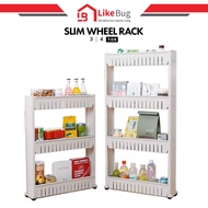 ️LIKE BUG ️Space Savers-3 Tier Slim Wheel Kitchen/ Trolley /Bathroom Rack Organizer Shelf / Rak Dapur