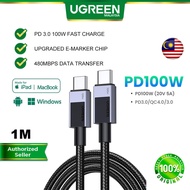 UGREEN USB C to C Cable 100W PD Fast Charging 5A Data Nylon Type C E Marker Apple Car Play iPhone 17