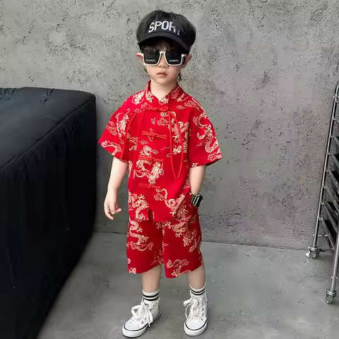 Kids Clothes Children Clothing Traditional Kung Fu Uniform Hanfu Tai Chi Tai Ethnic Style Wushu Suit