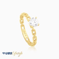 UBS Cincin Emas Arty Solitaire - Ecd1417 - 17K - Kuning