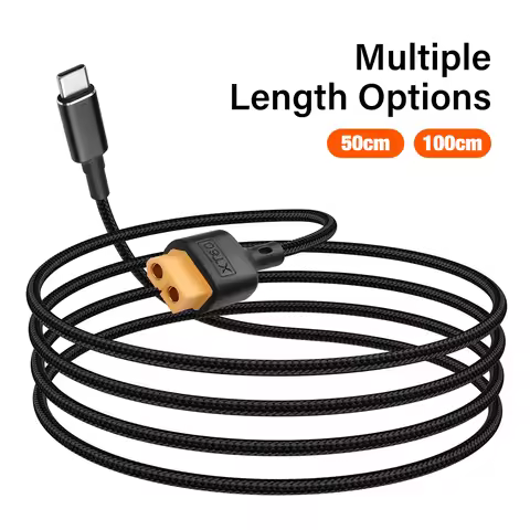 Ultra-high speed XT60 To Type-C Adapter Line PD2.0 100W 20V 5A Balance Connection Line 50cm/100cm Dr