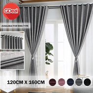 GDeal Simple Geometric Design Thick Curtains Woven Fabric Bedroom Living Room Blackout Curtain Langs
