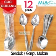 MiA 303 Stainless Steel Anti-Rust Tablespoon 210gram 1 Dozen (12 pcs) Spoon Fork Dinner 18gram Stain